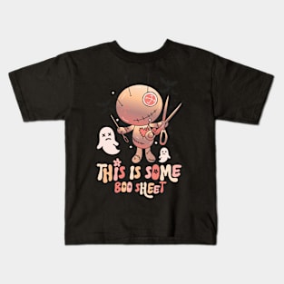 This Is Some Boo Sheet Ghost Halloween Vintage Fun Costume Kids T-Shirt